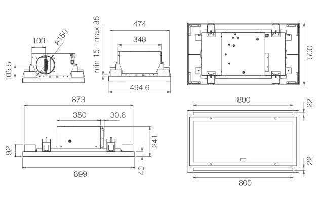Таванен аспиратор Elica Cloud Seven Filter